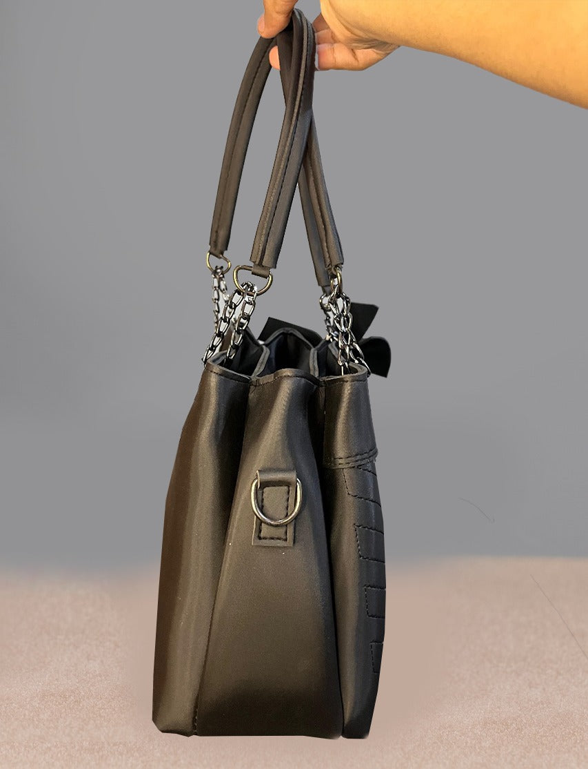 Gucci Black Chevron Quilted Tote Bag